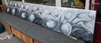 3 canvasdoeken bloem schilderijen, Ophalen, Zo goed als nieuw, Schilderij, Minder dan 50 cm