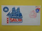 BM  Nederland sail 1980 met zegel 1200, Postzegels en Munten, Ophalen of Verzenden, Envelop