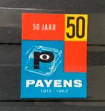 Sluitzegel '62 type machines Payens 50 jaar, Verzenden, Na 1940, Gestempeld