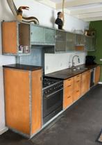 rechte keuken 5m (!) + 6 pits SMEG fornuis 90cm €750, Gebruikt, Enkelwandige keuken, Hout, Ophalen