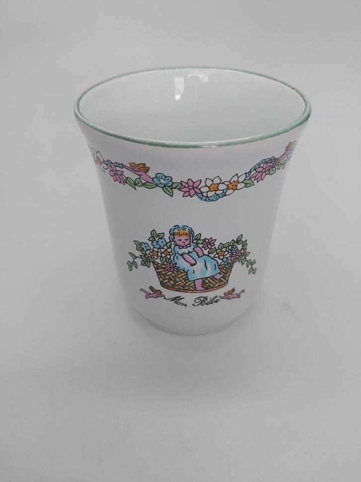 Vintage DE Geboortebeker - Mon Bébé, Antiek en Kunst, Antiek | Keramiek en Aardewerk, Ophalen of Verzenden