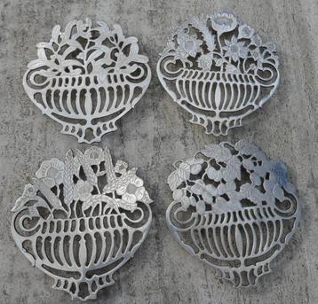 4 x Piero Maestri 4 Seasons Design Onderzetter EP-Zink Italy beschikbaar voor biedingen