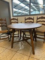Ronde eettafel, Huis en Inrichting, Tafels | Eettafels, Ophalen, Gebruikt, 100 tot 150 cm, Rond