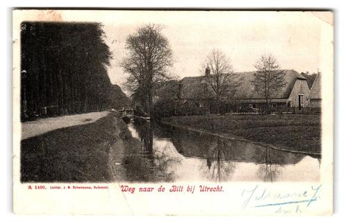 De Bilt, Weg naar de Bilt bij Utrecht. Lees beschrijving, Verzamelen, Ansichtkaarten | Nederland, Gelopen, Utrecht, Voor 1920