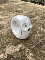 Vintage Aardewerk Servetring Uil Uiltje Wit Goud Beeld, Ophalen, Zo goed als nieuw