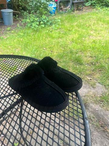 zwarte bont pantoffels/sloffen dames beschikbaar voor biedingen