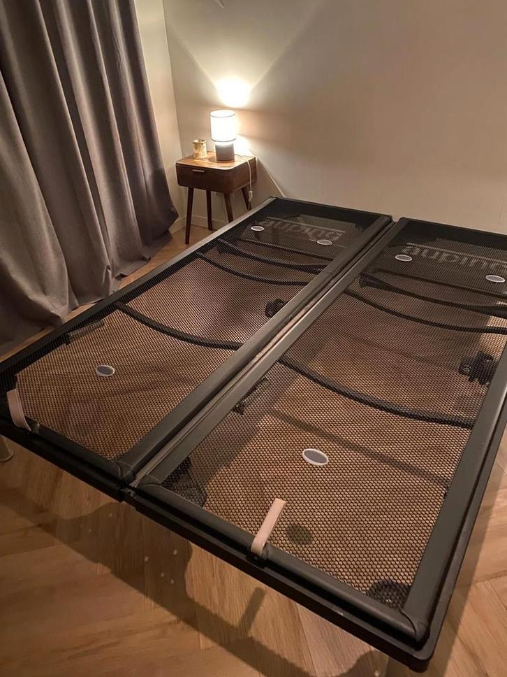 Dubbele Auping elektrisch verstelbare spiraalbodem, Huis en Inrichting, Slaapkamer | Matrassen en Bedbodems, Gebruikt, 160 cm