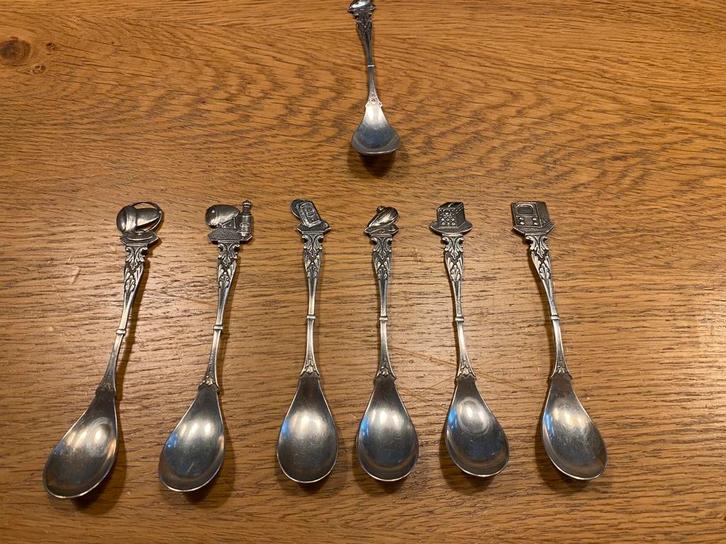Zilveren lepelset van philips, Antiek en Kunst, Antiek | Bestek, Ophalen of Verzenden