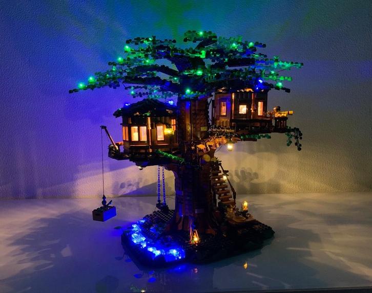 Verlichtingsset voor 21318 boomhut Treehouse LED verlichting, Kinderen en Baby's, Speelgoed | Bouwstenen, Nieuw, Overige merken