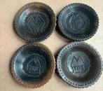4 mooie (oude?) bordjes, aardewerk, handgemaakt, Ophalen of Verzenden