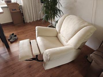 Relaxfauteuil 3 standen offwhite / beige beschikbaar voor biedingen