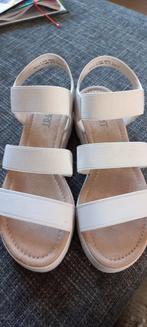 ESPRIT SANDALEN, SANDALETTES WIT MT 39 ELASTIEKE BANDEN, Wit, Zo goed als nieuw, Esprit, Sandalen of Muiltjes