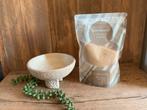 NIEUW stoere schaal met zak kaarsenzand, Ophalen of Verzenden, Nieuw