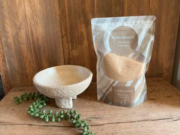 NIEUW stoere schaal met zak kaarsenzand beschikbaar voor biedingen