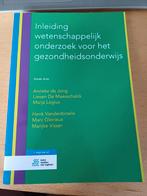 Inleiding wetenschappelijk onderzoek voor het gezondheidsond, Nieuw, Ophalen of Verzenden, Marc Glorieux; Anneke de Jong; Lieven De Maesschalck; Marijke...