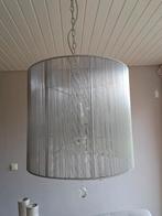 3 mooie hanglampen zilverkleurig met zogenaamde kristallen, Huis en Inrichting, Lampen | Kroonluchters, Ophalen, Zo goed als nieuw