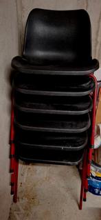 6 Stapel stoelen, Huis en Inrichting, Stoelen, Ophalen, Zwart, Zo goed als nieuw, Metaal
