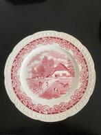 Antiek bord boerenhoeve Maestricht. Societe Ceramique. Rood, Antiek en Kunst, Ophalen
