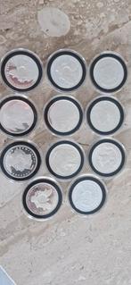 11 Zilveren Munten - 1 Troy Ounce (.999 Zilver), Postzegels en Munten, Munten | Nederland, Ophalen of Verzenden