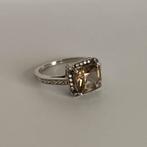 Witgouden Ring met Topaas & Diamanten, Sieraden, Tassen en Uiterlijk, Ringen, Ophalen, Wit, Zo goed als nieuw, 17 tot 18