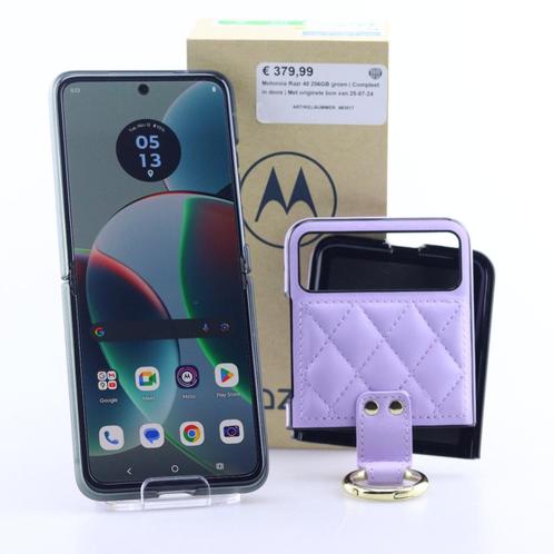 Motorola Razr 40 256GB Groen in doos met bon | Nette staat, Telecommunicatie, Mobiele telefoons | Motorola, Zo goed als nieuw