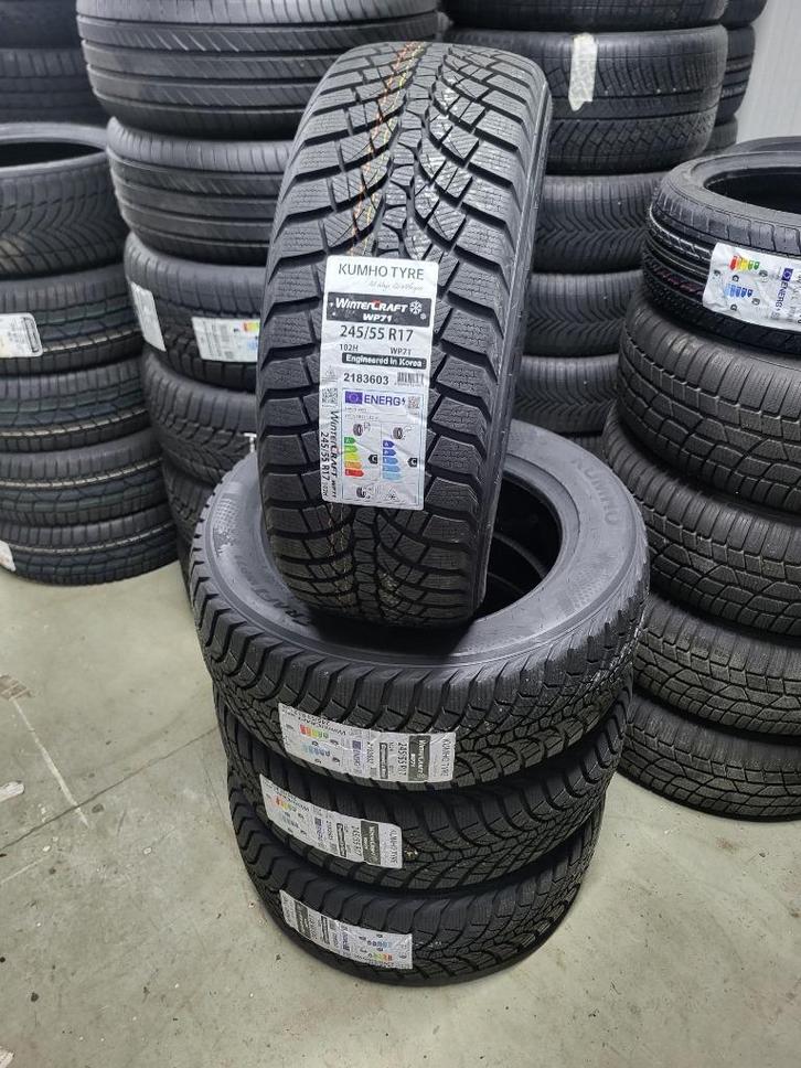 4 x 245/55/17 Kuhmo WinterCraft NIEUW 450,- Incl montage !, Auto-onderdelen, Banden en Velgen, Band(en), Winterbanden, 17 inch