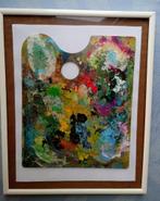 Ingelijst schilders palette ~1950, Antiek en Kunst, Ophalen of Verzenden