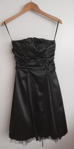 Lissa satijn galajurk met corsetsluiting, maat S, Kleding | Dames, Oosterveldweg 15, 7274 DZ, Verzenden, Zwart, Zo goed als nieuw