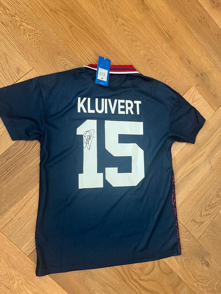 Ajax Shirt Kluivert Gesigneerd - Maat M, Sport en Fitness, Voetbal, Zo goed als nieuw, Shirt, Maat M, Ophalen of Verzenden