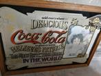 Reclame Spiegel Coca Cola met originele lijst, Antiek en Kunst, Antiek | Spiegels, Ophalen, Rechthoekig, Minder dan 50 cm