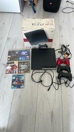 Playstation 3 met doos + Spellen + Controllers, Spelcomputers en Games, Spelcomputers | Sony PlayStation 3, Gebruikt, Met 2 controllers