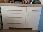 Witte commode met lades en deur, Overige materialen, 100 tot 150 cm, Ophalen of Verzenden, Zo goed als nieuw