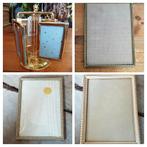 Goudkleurig fotolijstjes o.a. bol glas vintage en Jyden, Ophalen of Verzenden