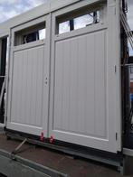 kozijn met dubbele garage deuren (hardhout), Doe-het-zelf en Verbouw, Nieuw, 215 cm of meer, 120 cm of meer, Hout