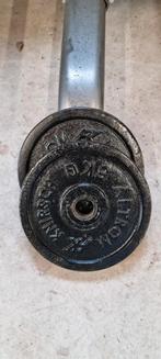 Gietijzeren halterschijven 5 kg, Ophalen, Gebruikt, Halterschijven