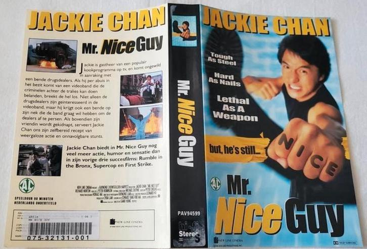 Jackie Chan Mr. Nice Guy Cover (Big Box) VHS EX-RENTAL, Cd's en Dvd's, VHS | Film, Gebruikt, Vanaf 16 jaar, Ophalen of Verzenden