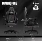 Bureau gamestoel (zwart) 1 jaar oud., Ophalen, Zo goed als nieuw, Zwart