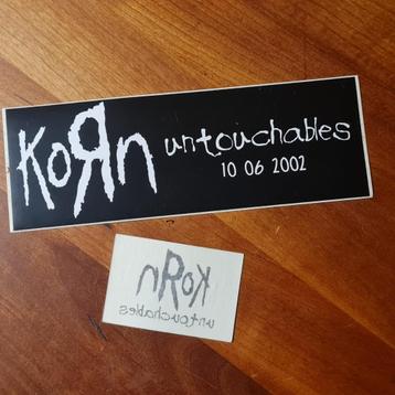 Korn - Promotie stikker + tattoo Untouchables Tour 2002 NY beschikbaar voor biedingen