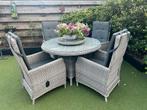 Zeer nette verstelbare tuinset van Intratuin, Tuin en Terras, Tuinsets en Loungesets, Ophalen, 4 zitplaatsen, Gebruikt, Aluminium