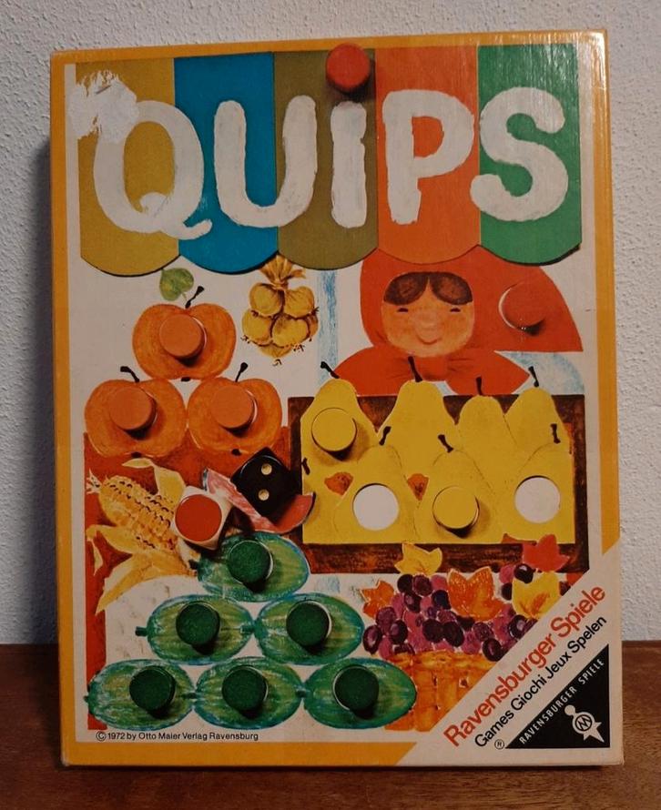 Vintage Quips bordspel Ravensburger 1972, Hobby en Vrije tijd, Gezelschapsspellen | Bordspellen, Zo goed als nieuw, Ophalen of Verzenden