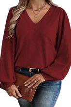 Top Kiki Bordeauxrood (44-52), Verzenden, Nieuw, Rood, Trui of Vest