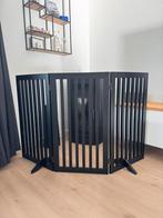 Houten hek voor hout/pelletkachel, Ophalen, Zo goed als nieuw, Vrijstaande haard, Houthaard