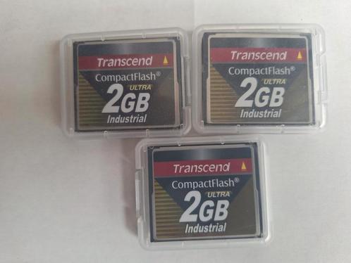 3x Transcend Ultra 2GB Industrial, Audio, Tv en Foto, Fotografie | Geheugenkaarten, Gebruikt, Compact Flash (CF), 2 GB, Fotocamera
