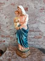 Oud brocant Maria beeld met Jezus, Antiek en Kunst, Ophalen of Verzenden