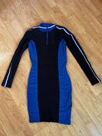 Zwart met hardblauwe jurk mt 164 leuke strakke jurk, Meisje, Ophalen of Verzenden, Zo goed als nieuw, Jurk of Rok