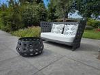 Design outdoor loungeset bank + salontafel Canasta, Ophalen of Verzenden, Zo goed als nieuw, Aluminium, Bank