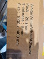 Witte HPL Platen - 1000x1400mm, 5mm dik, Doe-het-zelf en Verbouw, Platen en Panelen, Ophalen, Nieuw, HPL, Minder dan 20 mm