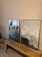 2 lijsten 50x70 met poster, Huis en Inrichting, Woonaccessoires | Lijsten, Ophalen, Zo goed als nieuw, Hout, Minder dan 50 cm