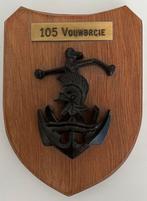 Wapenschild 105 Vouwbrcie Wezep, Verzamelen, Militaria | Algemeen, Ophalen of Verzenden, Landmacht, Nederland, Embleem of Badge