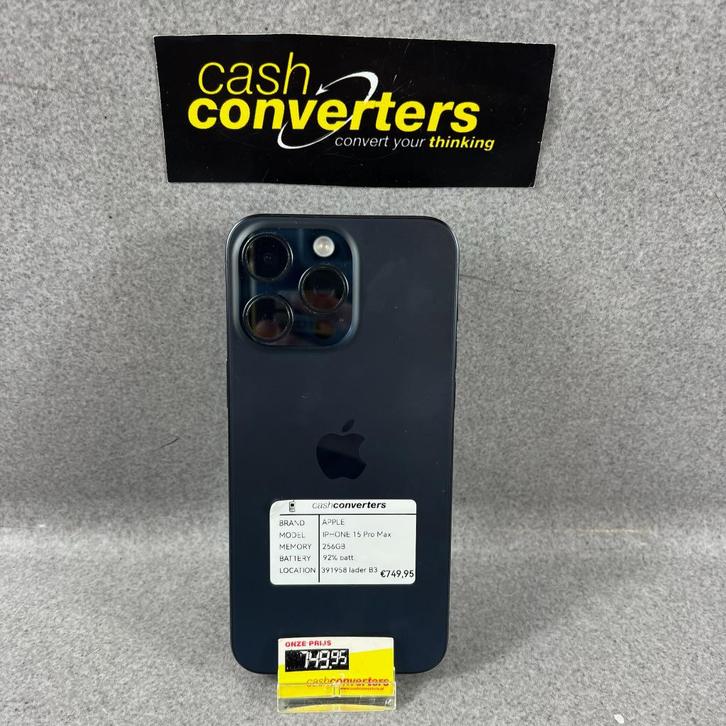 Apple Iphone 15 Pro Max | 256GB | 92% | lader | 391958, Telecommunicatie, Mobiele telefoons | Apple iPhone, Gebruikt, 256 GB, Zonder abonnement
